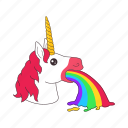 animal, horse, unicorn, rainbow, vomit, fairy 