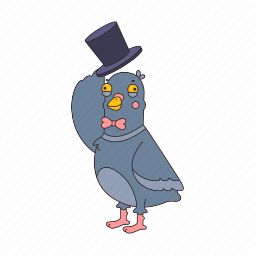 Bird, dove, pigeon, animal, top hat icon - Download on Iconfinder
