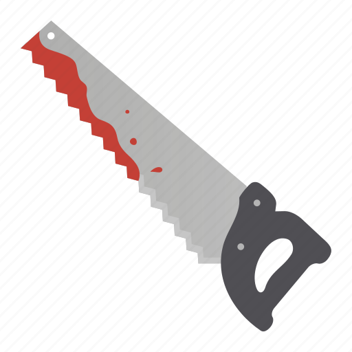 Blood, halloween, horror, saw, scary, tool, weapon icon - Download on Iconfinder