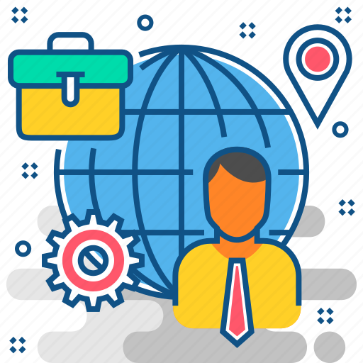 Employee, globe, tour, world, business, internet, marketing icon - Download on Iconfinder