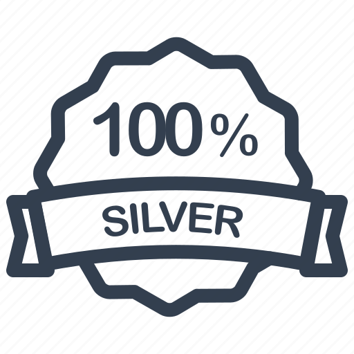 Guarantee, label, percent, silver icon - Download on Iconfinder