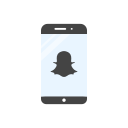 bell, mobile, phone, snapchat logo