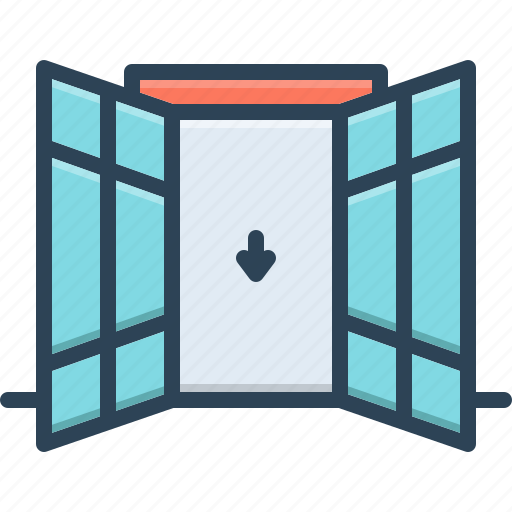 Open, door, window, entrance, gateway, wide open, not closed icon - Download on Iconfinder
