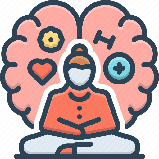 Physical health, mind relax, unwinding, peaceful, pose, exercise, meditation icon - Download on Iconfinder