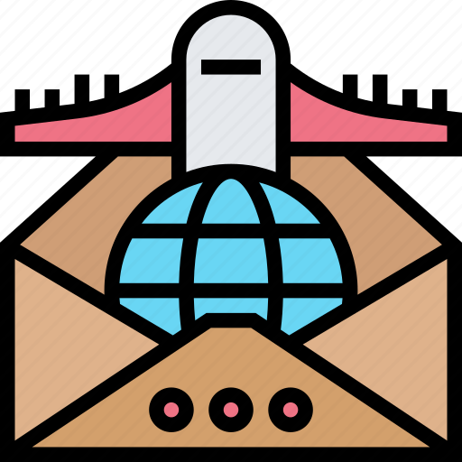 Postal, international, airmail, service icon - Download on Iconfinder
