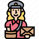 postman, mailman, delivery, postal, service
