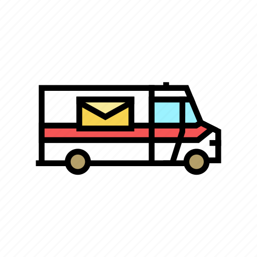 Truck, delivering, parcel, letter, post, office icon - Download on Iconfinder