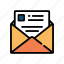 email, envelope, letter, mail, message, newsletter, send 