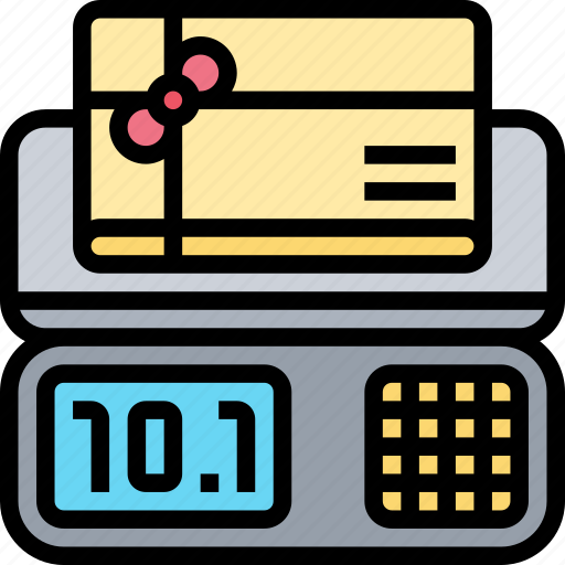 Scales, weight, measurement, price, package icon - Download on Iconfinder