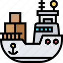 ship, cargo, logistic, vessel, marine