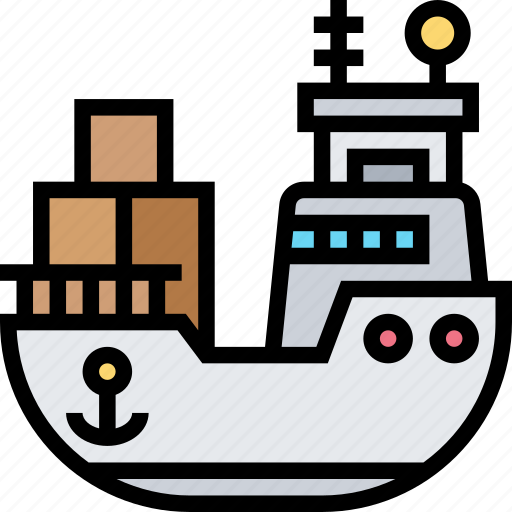 Ship, cargo, logistic, vessel, marine icon - Download on Iconfinder