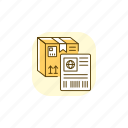 shipping label, postal service, info, parcel