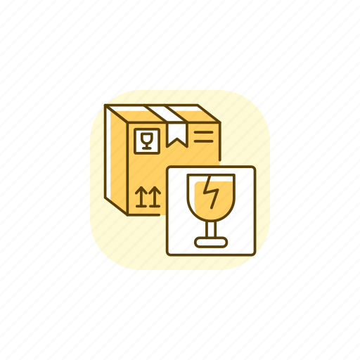 Postal service, parcel, fragile, warning icon - Download on Iconfinder