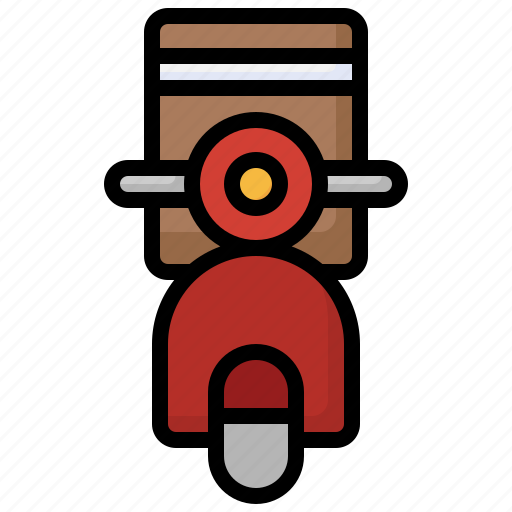 Scooter, motorcycle, shipping, delivery, postal icon - Download on Iconfinder