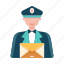 delivery, mail, mailman, occupation, postman, profession, service 