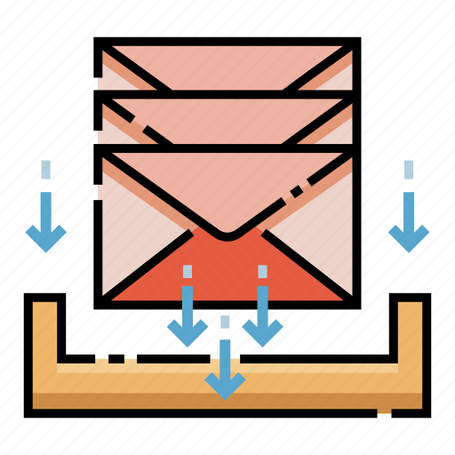 Envelope, hold, holding, inbox, mail, mailbox, stack icon - Download on Iconfinder