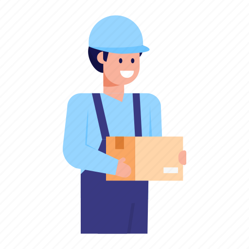 Delivery boy, delivery guy, delivery man, supplier, courier boy illustration - Download on Iconfinder