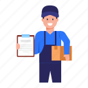 delivery boy, package supplier, shipper, courier, delivery guy 