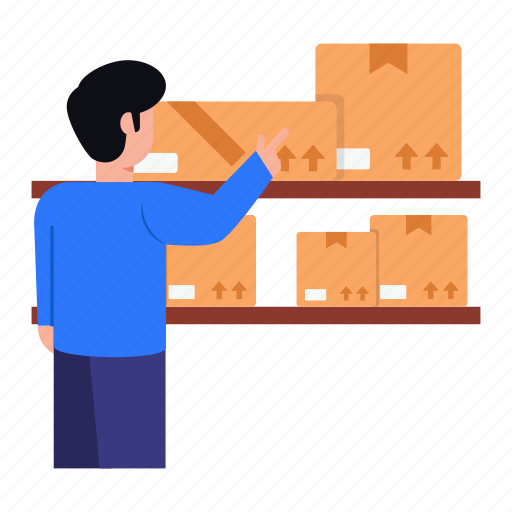 Storage racks, pallet racks, parcel racks, logistic racks, warehouse shelf illustration - Download on Iconfinder