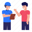 logistic workers, cargo workers, postal workers, avatars, humans 