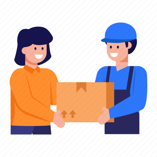 Delivery, courier, package delivery, parcel shipment, parcel delivery illustration - Download on Iconfinder