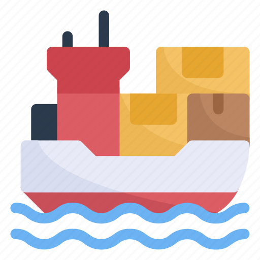 Cargo ship, delivery box, distribution, package icon - Download on Iconfinder