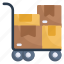 trolley, logistic, package, delivery, boxes, cart 
