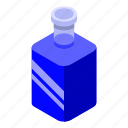 blue, bottle, cartoon, isometric, logo, medical, potion