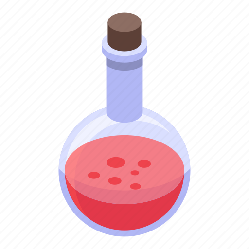Cartoon, frame, isometric, medical, potion, red, round icon - Download on Iconfinder