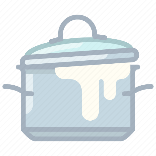 Boil, cooking, foam, kitchen, lid, pot icon - Download on Iconfinder