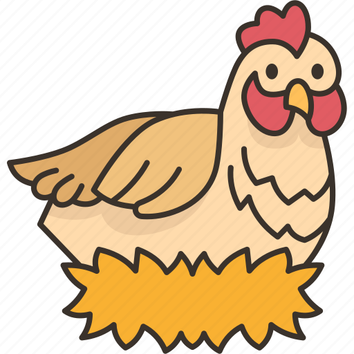Hen, chicken, poultry, livestock, eggs icon - Download on Iconfinder
