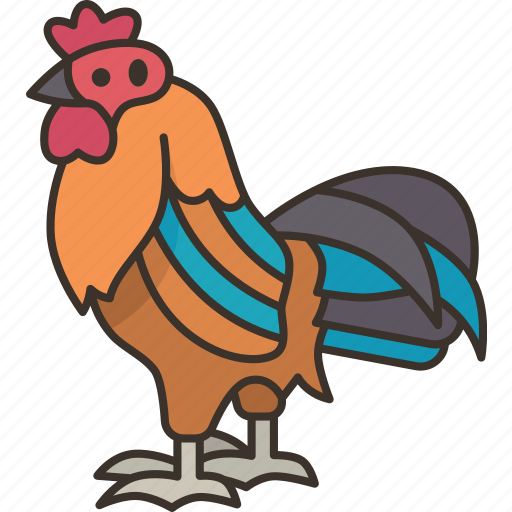 Rooster, chicken, male, animal, farm icon - Download on Iconfinder