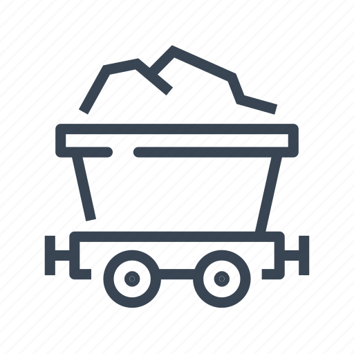 Coal, wagon, cart, energy, mine icon - Download on Iconfinder