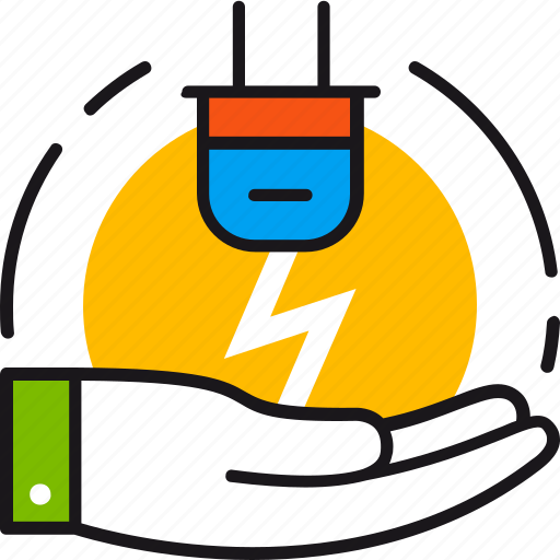 Energy, saving, ecology, electricity, hand, protect, socket icon - Download on Iconfinder