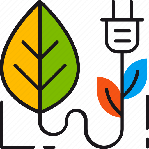 Energy, green, ecology, electricity, leaf, nature, socket icon - Download on Iconfinder