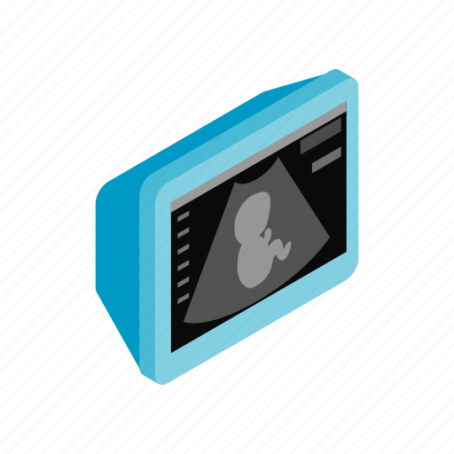Baby, diagnostic, isometric, machine, pregnant, ultrasonic, ultrasound icon - Download on Iconfinder