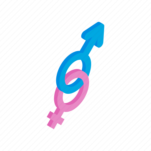 Female, gender, girl, isometric, love, male, sex icon - Download on Iconfinder
