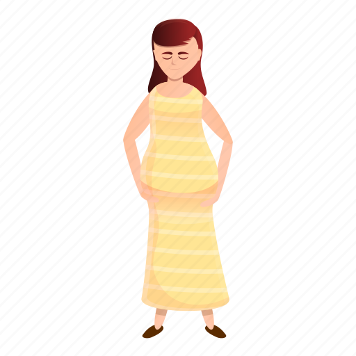 Adult, attractive, dress, girl, long, pregnant icon - Download on Iconfinder