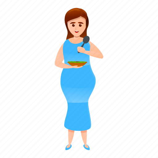 Adult, eat, girl, plate, pregnant, stand icon - Download on Iconfinder