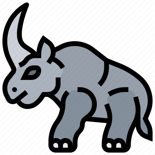 Animal, extinct, mammal, prehistoric, rhinoceros icon - Download on Iconfinder