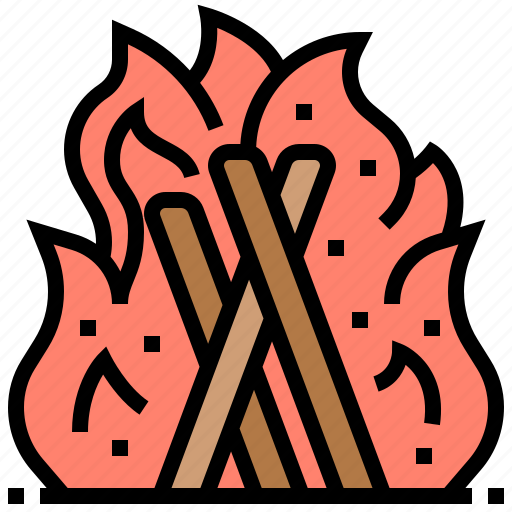 Bonfire, burning, camping, flame, heat icon - Download on Iconfinder