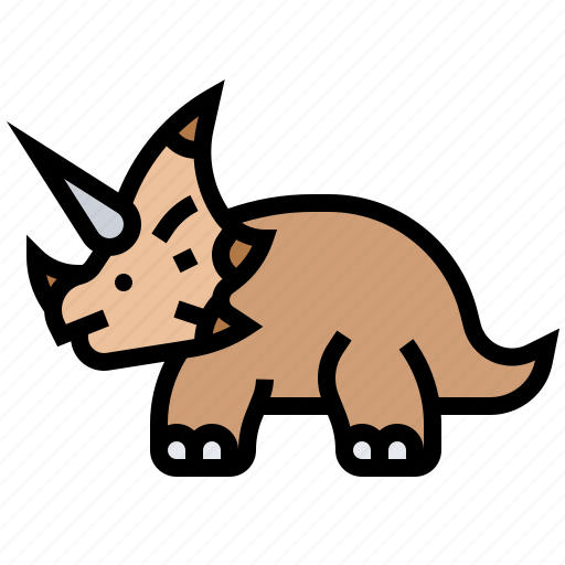 Animal, cretaceous, dinosaur, extinct, triceratops icon - Download on Iconfinder