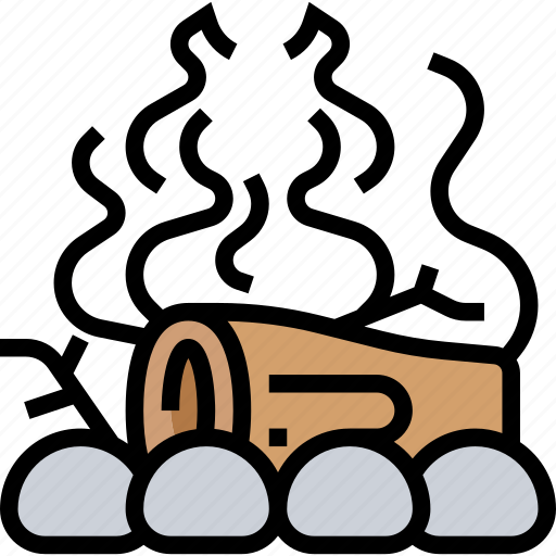 Bonfire, camping, woods, fuel, flame icon - Download on Iconfinder