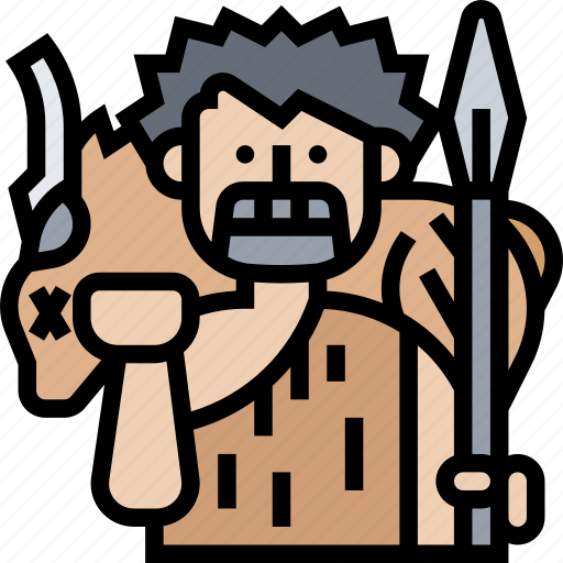 Hunter, tribal, primitive, caveman, paleolithic icon - Download on Iconfinder