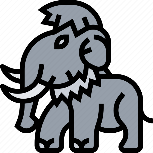 Mammoth, animal, extinction, elephant, trunk icon - Download on Iconfinder
