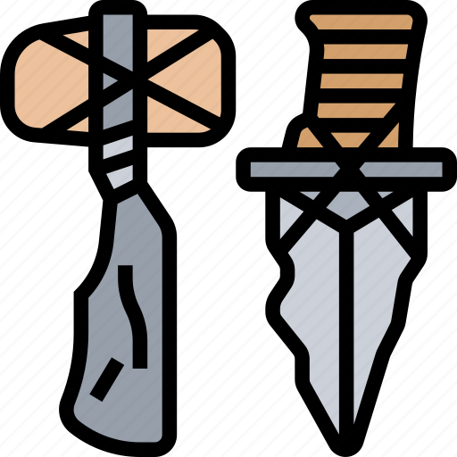 Weapon, primitive, knife, stone, tools icon - Download on Iconfinder