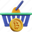 finance, bitcoin, coin, bag, shopping 