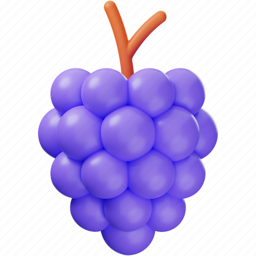 Food, breakfast, vegetable, fruit, grape 3D illustration - Download on Iconfinder