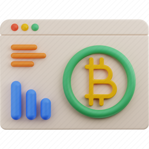 Finance, coin, money, statistic, bitcoin 3D illustration - Download on Iconfinder