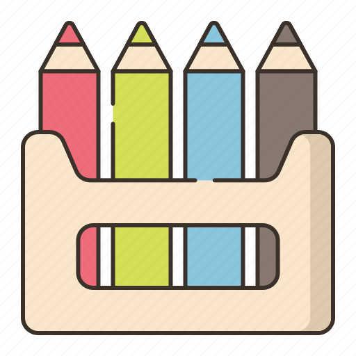 Colored pencils, crayon, pencils, drawing icon - Download on Iconfinder